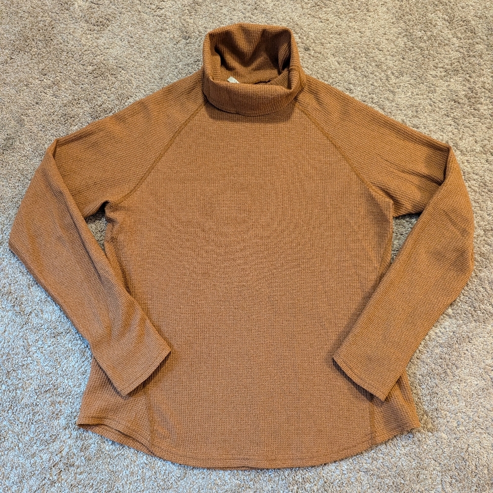 Kuhl Petra Turtleneck Top in Copper Brown Color Size Large